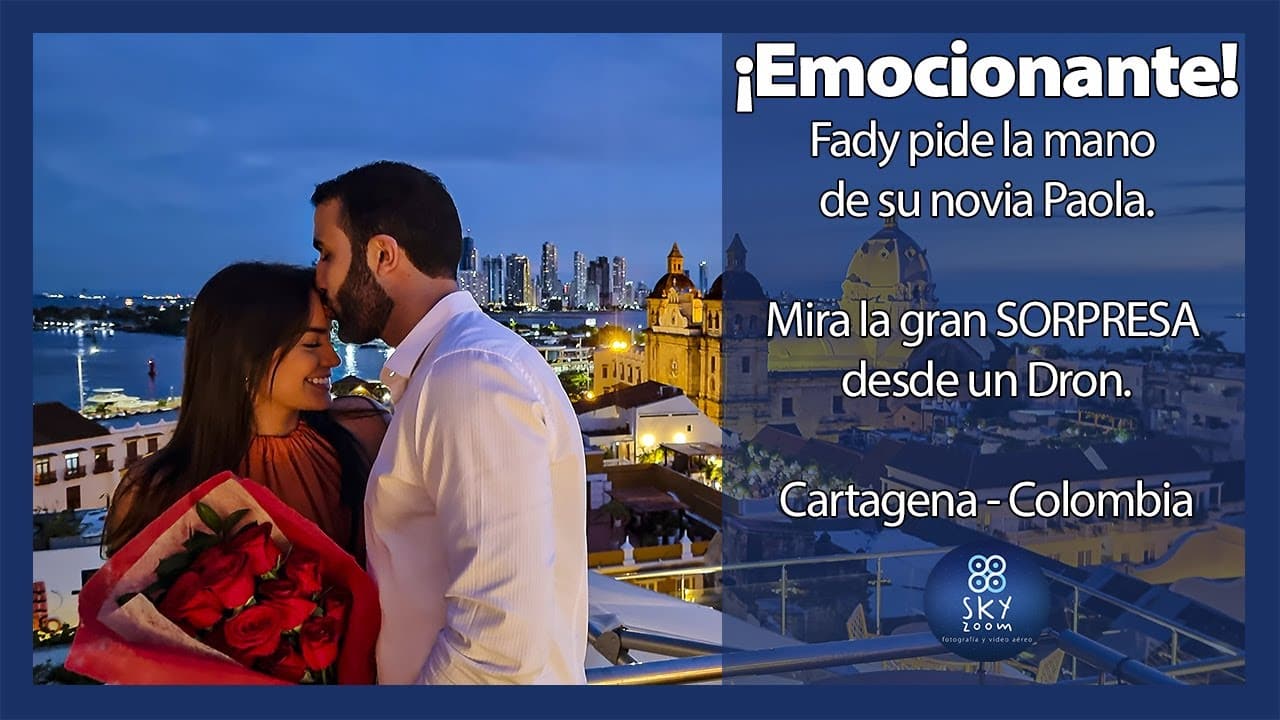 Pedida de mano original con dron en Cartagena